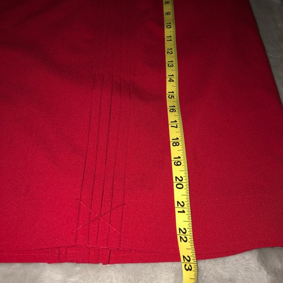 NWT! Worthington Skirt Red Pleated Pencil Career - Picture 11 of 12